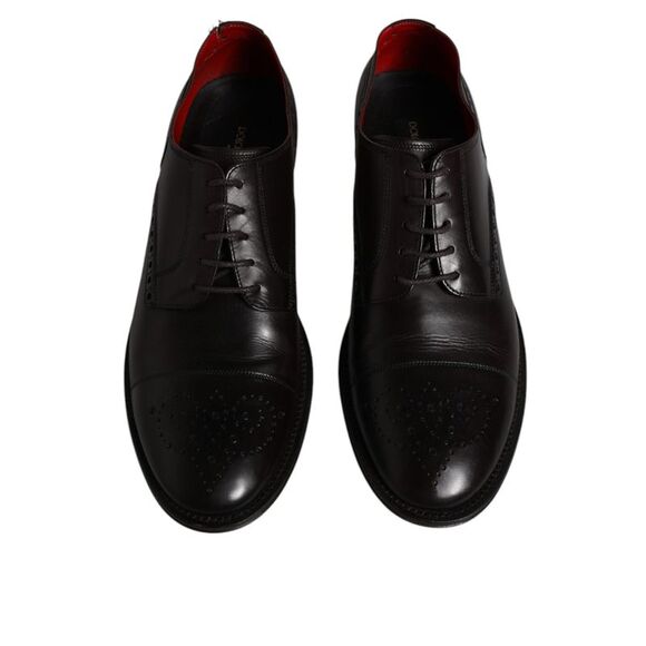 Dolce & Gabbana Black Calfskin Leather Derby Men Dress Men's Shoes (Pre-Owned) - Picture 3 of 6